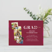 Abschluss 2025 Grad Fotos Party Einladung (Stehend Vorderseite)