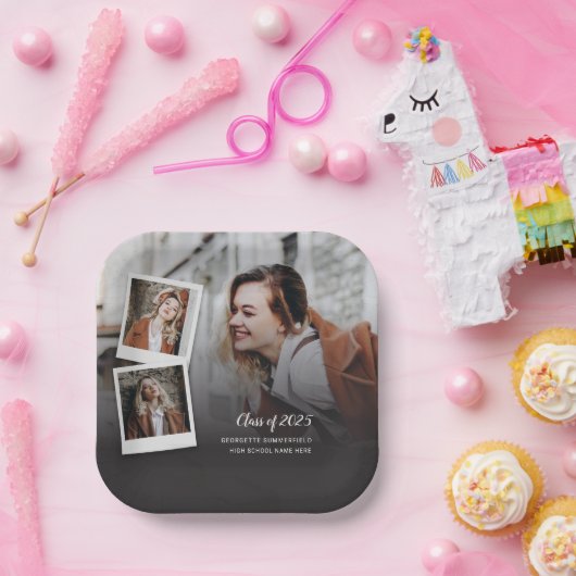 Abschluss 2025 Grad Fotos Party Pappteller (Party)