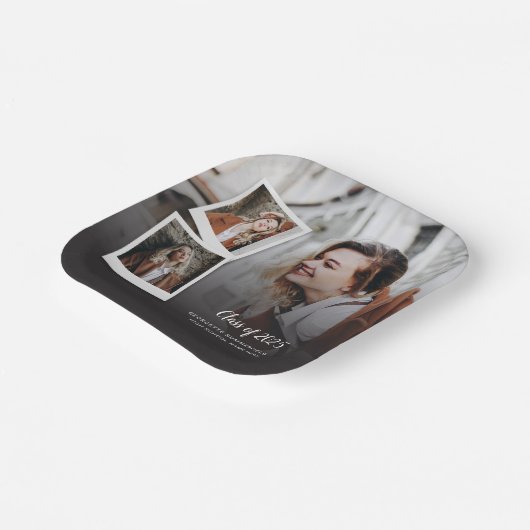 Abschluss 2025 Grad Fotos Party Pappteller (Gewinkelt)