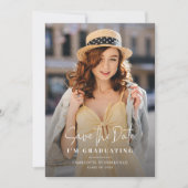Abschluss 2025 Grad Fotos Save the Date Ankündigung (Vorderseite)
