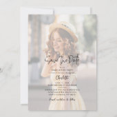 Abschluss 2025 Grad Fotos Save the Date Ankündigung (Rückseite)