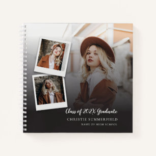 Abschluss 2025 Grad Fotos Script Guest Notizblock
