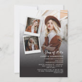 Abschluss 2025 Grad Fotos Script Party Einladung (Vorderseite)