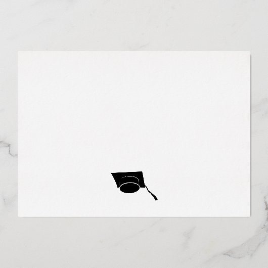 Abschluss 2025 Grad Party Danke Gold Folieneinladung (Rückseite)