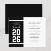 Abschluss 2025 Grad Party Einladung (Vorne/Hinten)