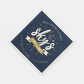 Abschluss 2025 Grad Party Navy Blue Paper Serviette (Ecke)