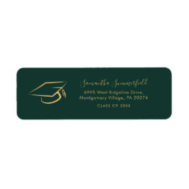 Abschluss 2025 Graduate Cap Green Rücksendeadresse