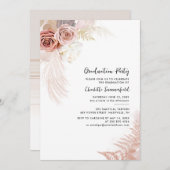 Abschluss 2025 Graduate Foto Pampas Grass Party Einladung (Vorne/Hinten)