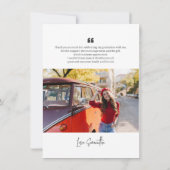 Abschluss 2025 Graduate Fotos Danke Karte (Rückseite)