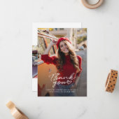 Abschluss 2025 Graduate Fotos Vielen Dank Mitteilungskarte (Vorderseite/Rückseite Beispiel)