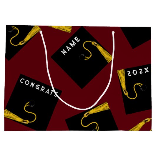 Abschluss 2025 Große Geschenktasche Große Geschenktüte (Rückseite)