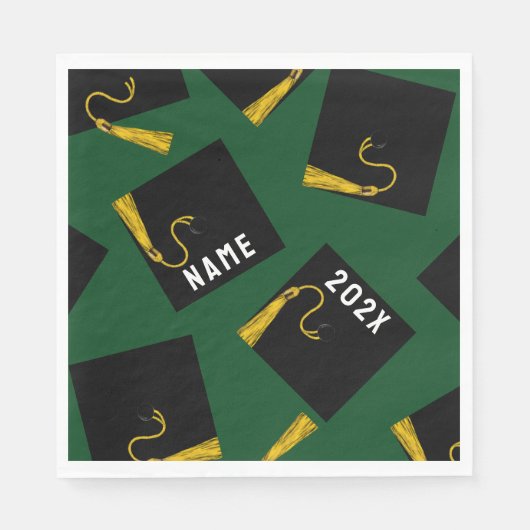 Abschluss 2025 Grün Serviette (Vorderseite)