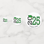 Abschluss 2025: grün und schwarz konfetti (Vorderseiten)