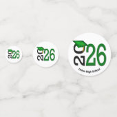 Abschluss 2025: grün und schwarz konfetti (Rückseiten)