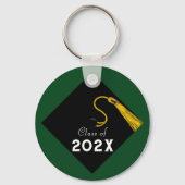 Abschluss 2025 Grüner Keepake Schlüsselanhänger (Rückseite)