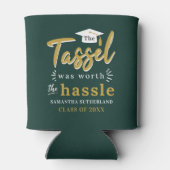 Abschluss 2025 Grünes Graduate Party Dosenkühler (Rückseite)