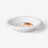 Abschluss 2025 Imitats Metallic Orange Black Pappteller (Gewinkelt)