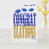 Abschluss 2025 in Blau und Gold Karte (Gelbe Blume)