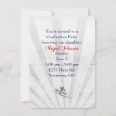 Abschluss 2025 in den Farben der Blauen und der Ro Einladung (Rückseite)