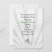 Abschluss 2025 in den Farben der Grünen und Schwar Einladung (Rückseite)