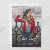 Abschluss 2025 Kalligraphie Grad Foto Ankündigung (Vorderseite)