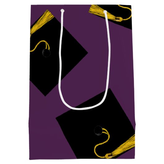 Abschluss 2025 Lila Mittlere Geschenktüte (Rückseite)