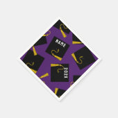 Abschluss 2025 Lila Serviette (Ecke)