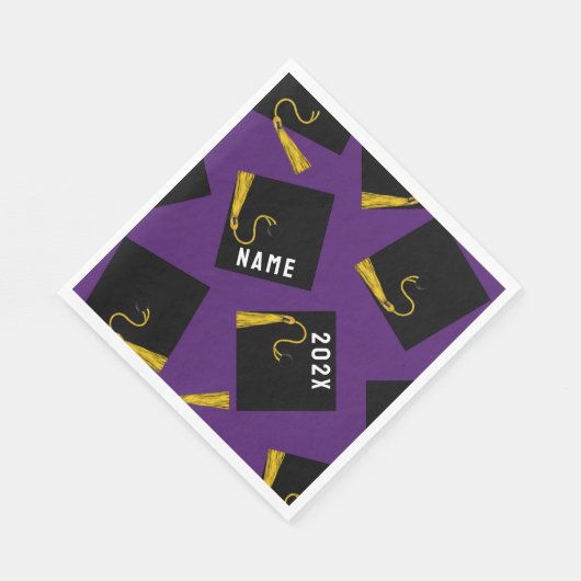 Abschluss 2025 Lila Serviette (Ecke)