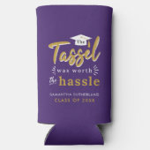 Abschluss 2025 Lila Tassel war es wert Selters Dosenkühler (Rückseite)