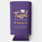 Abschluss 2025 Lila Tassel war es wert Selters Dosenkühler (Vorderseite)