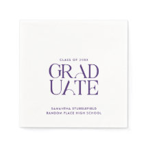 Abschluss 2025 Lila Typografie-Party