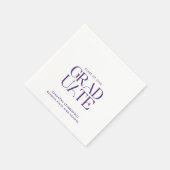 Abschluss 2025 Lila Typografie-Party Serviette (Ecke)