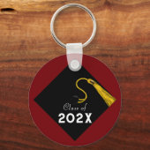 Abschluss 2025 Maroon Keepake Schlüsselanhänger (Vorderseite)