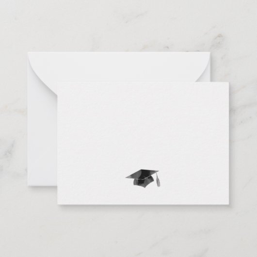 Abschluss 2025 Minimalistische Script Grad Party C Mitteilungskarte (Rückseite)