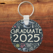 Abschluss 2025 mit Doodles Schlüsselanhänger (Vorderseite)