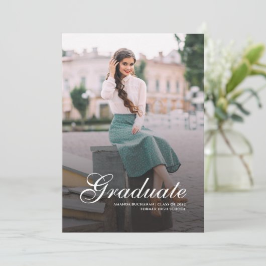 Abschluss 2025 Moderne Foto Grad Bekanntgabe Ankündigung (Stehend Vorderseite)