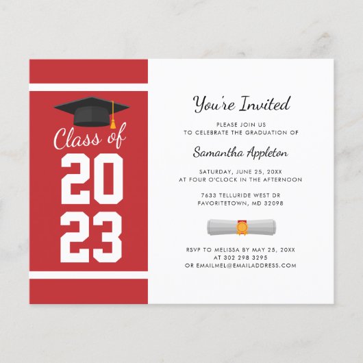 Abschluss 2025 Moderne Grad Party Einladung (Vorderseite)