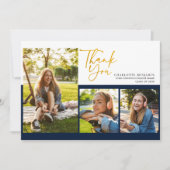 Abschluss 2025 Moderne Script Graduate Vielen Dank Ankündigung (Vorderseite)