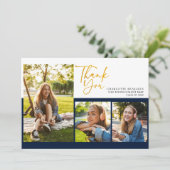 Abschluss 2025 Moderne Script Graduate Vielen Dank Ankündigung (Stehend Vorderseite)