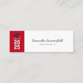 Abschluss 2025 Moderne Skripte Mini Visitenkarte (Vorderseite)