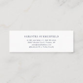 Abschluss 2025 Moderne Uni Script Kontakt Telefonnummerkarte (Rückseite)