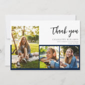 Abschluss 2025 Modernes Script Graduate Dankeskarte (Vorderseite)