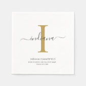 Abschluss 2025 Monogramm Name Grand Party Paper Serviette (Vorderseite)