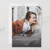 Abschluss 2025 Multi-Foto-Script-Grad-Party Dankeskarte (Rückseite)