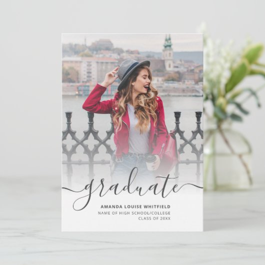 Abschluss 2025 Multi-Foto-Skript Ankündigung (Stehend Vorderseite)