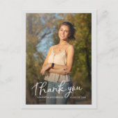 Abschluss 2025 Multi-Foto-Skript Vielen Dank Postkarte (Vorderseite)