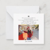 Abschluss 2025 Multi-Foto Vielen Dank für Ihre Fot Mitteilungskarte (Rückseite)