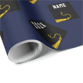 Abschluss 2025 Navy Blue Geschenkpapier (Rolleneckpunkt)