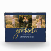 Abschluss 2025 Navy Blue Grad Keepake Fotoblock (Vorderseite)