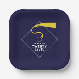 Abschluss 2025 Navy Blue Party Pappteller